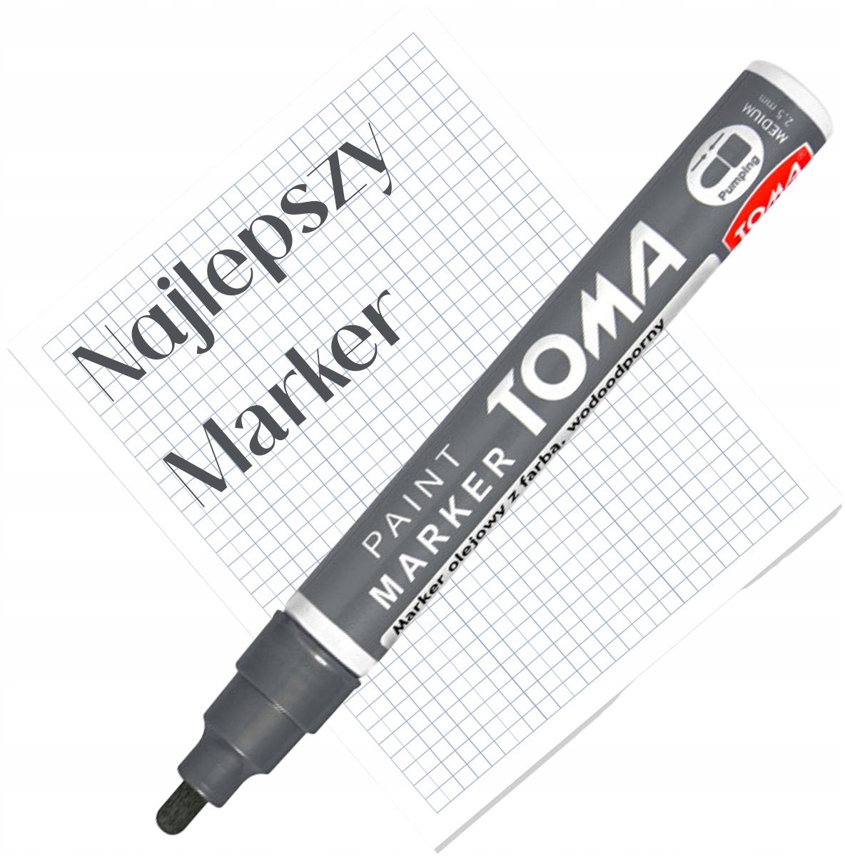 Toma Olieverf Marker Grijs - Permanente Inkt, 2.5mm