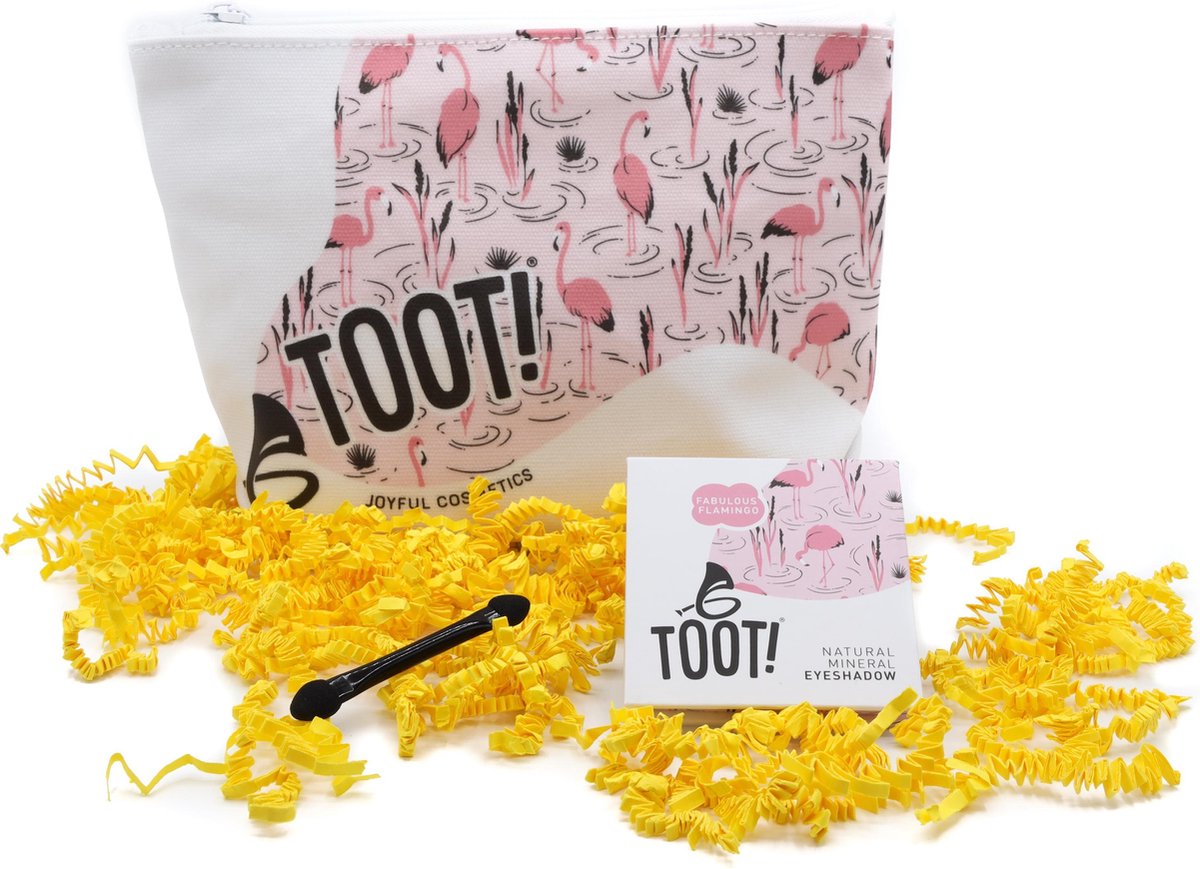 TOOT! Natuurlijke Kinder Make-up Set - Flamingo - Oogschaduw & Tasje