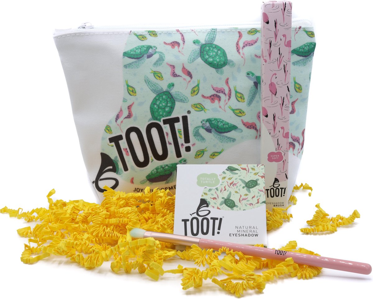 TOOT! Natuurlijke Kinder Make-up Set - Schildpad - Oogschaduw, Kwast, Tasje