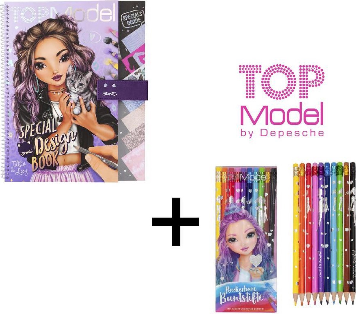 TOPModel Special Design kleurboek VS combi deal TOPModel uitgumbare kleurpotloden