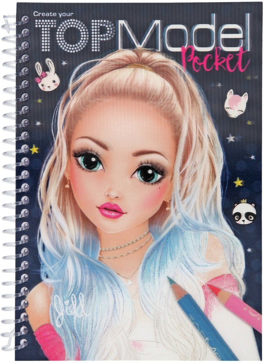 TOPModel pocket kleurboek 3D Blauw