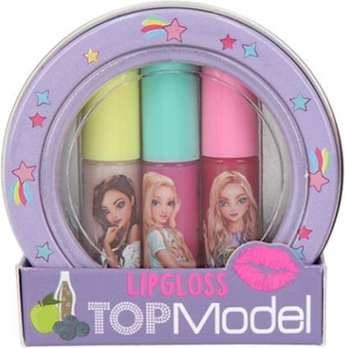 Top Model Lipglossset Meisjes 3,6 Ml 6 X 2,8 Cm Paars 4-delig