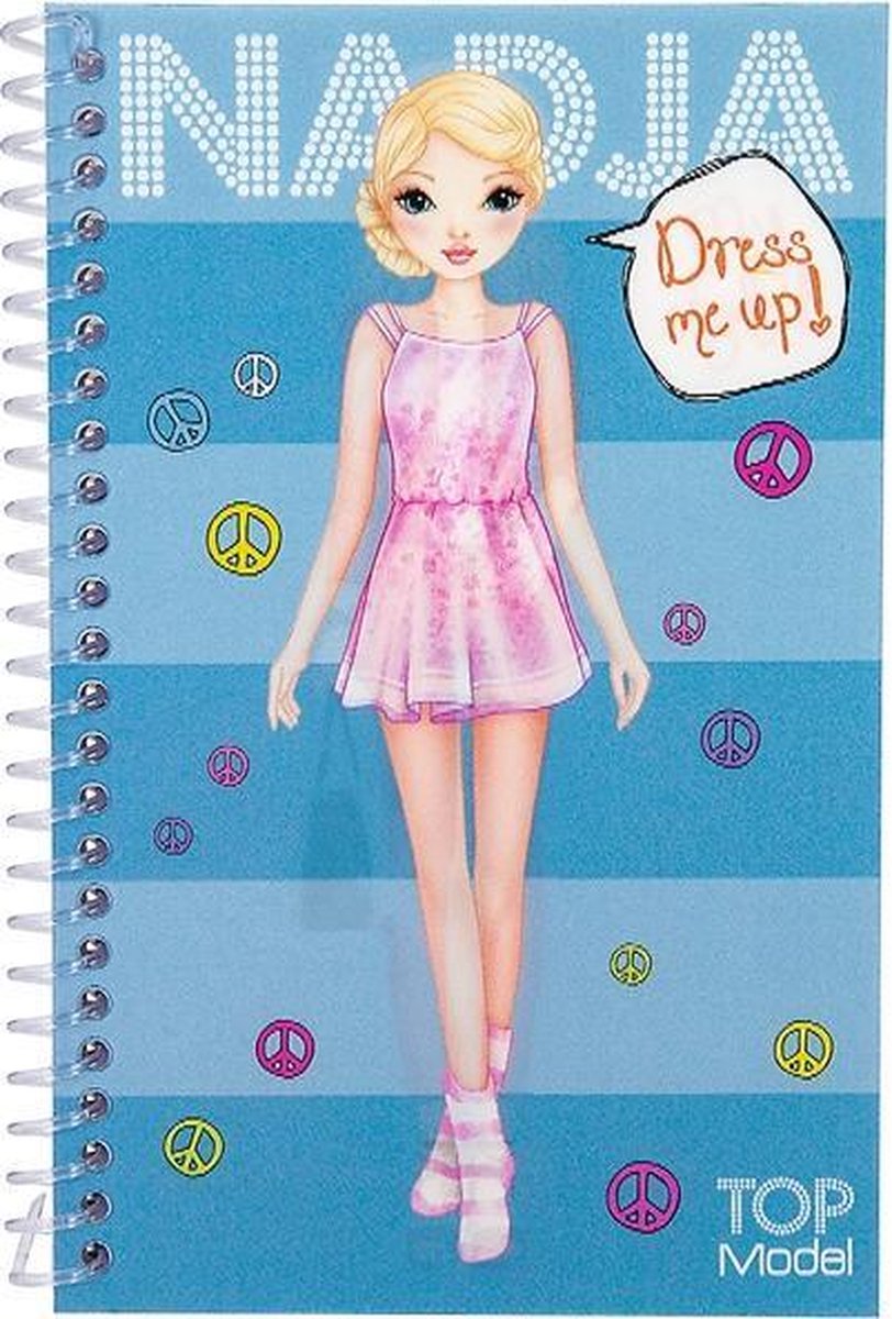 Top Model Stickerboek Dress Me Up Meisjes 16 Cm Papier Blauw