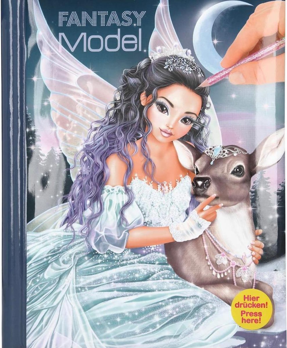 Topmodel Kleurboek met licht en geluid, Fantasy Model Iceprincess