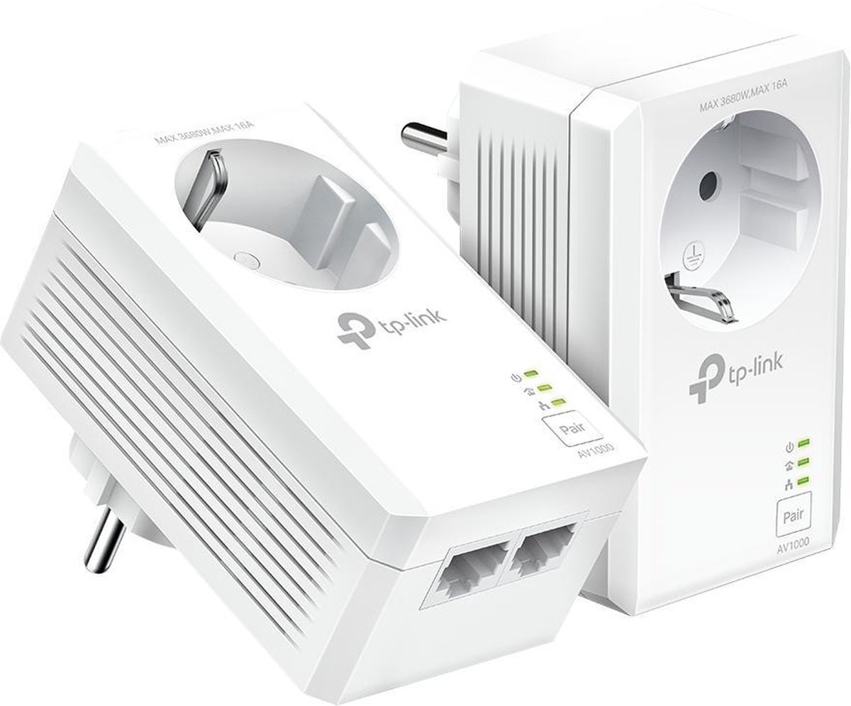 TP-LINK AV1000 - Powerline adapter Zonder WIFI - Starterskit