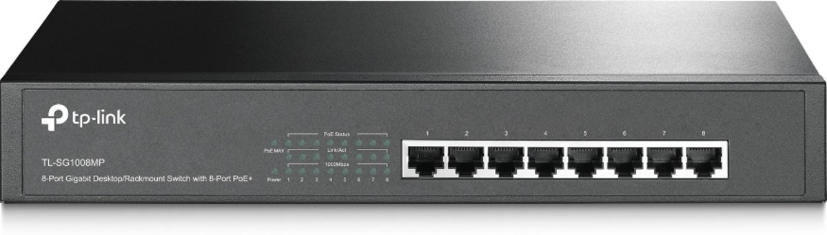 TP-LINK TL-SG1008MP - Unmanaged Switch - 8 poorten