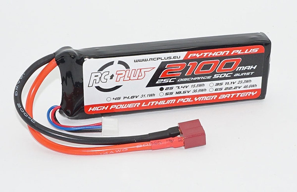 Accu Li-Po, (2100 mAh, 7,4 Volt, 25C), 1 st.