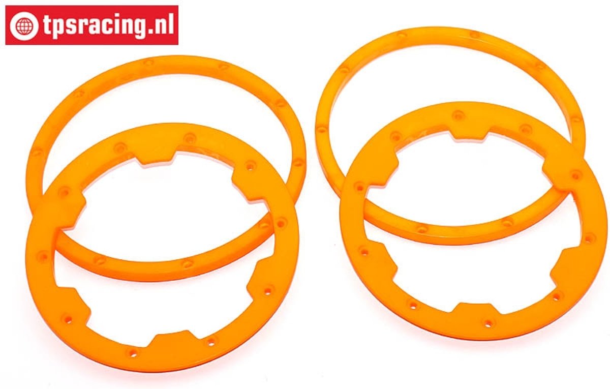 Beadlock Nylon TPS Oranje, (Ø120 mm), 4 st.