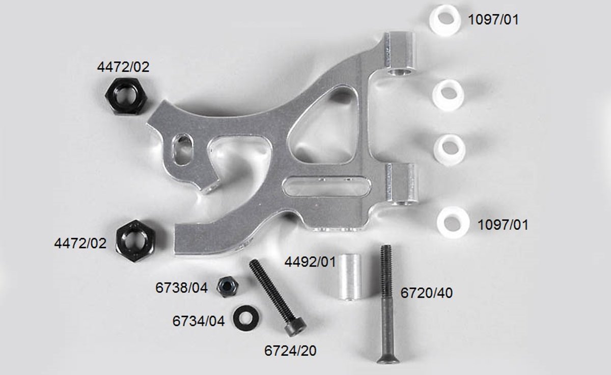 Draagarm achter onder, (Aluminium), (FG4492), 1 st.