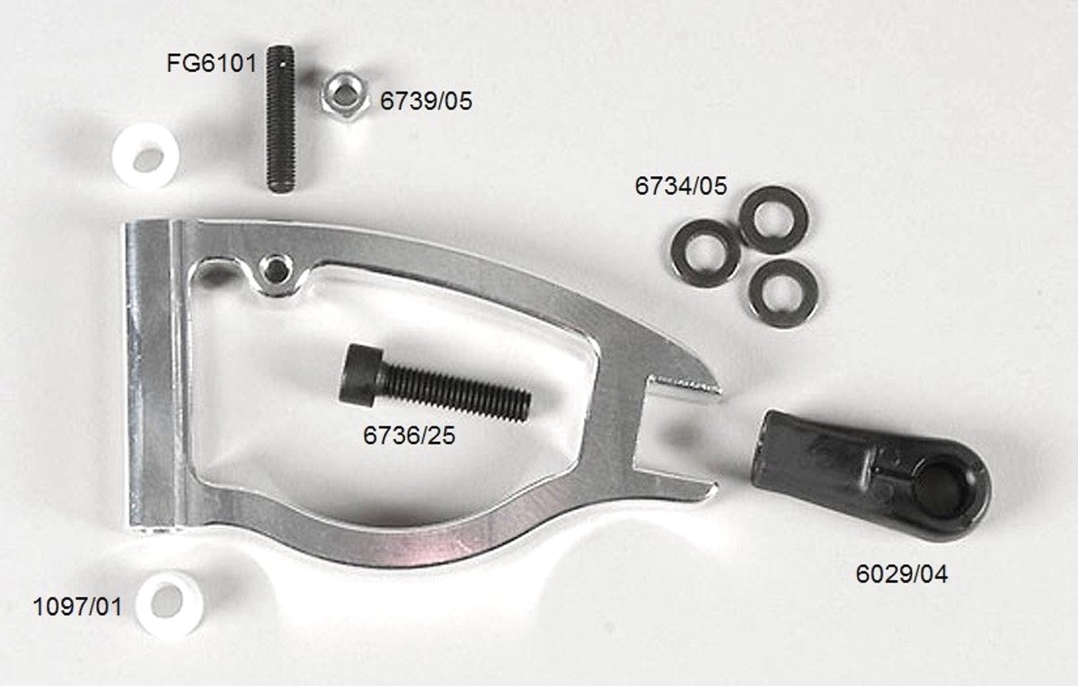 Draagarm voor, (Links en rechts), (Aluminium), (FG6498/02), 1 st.