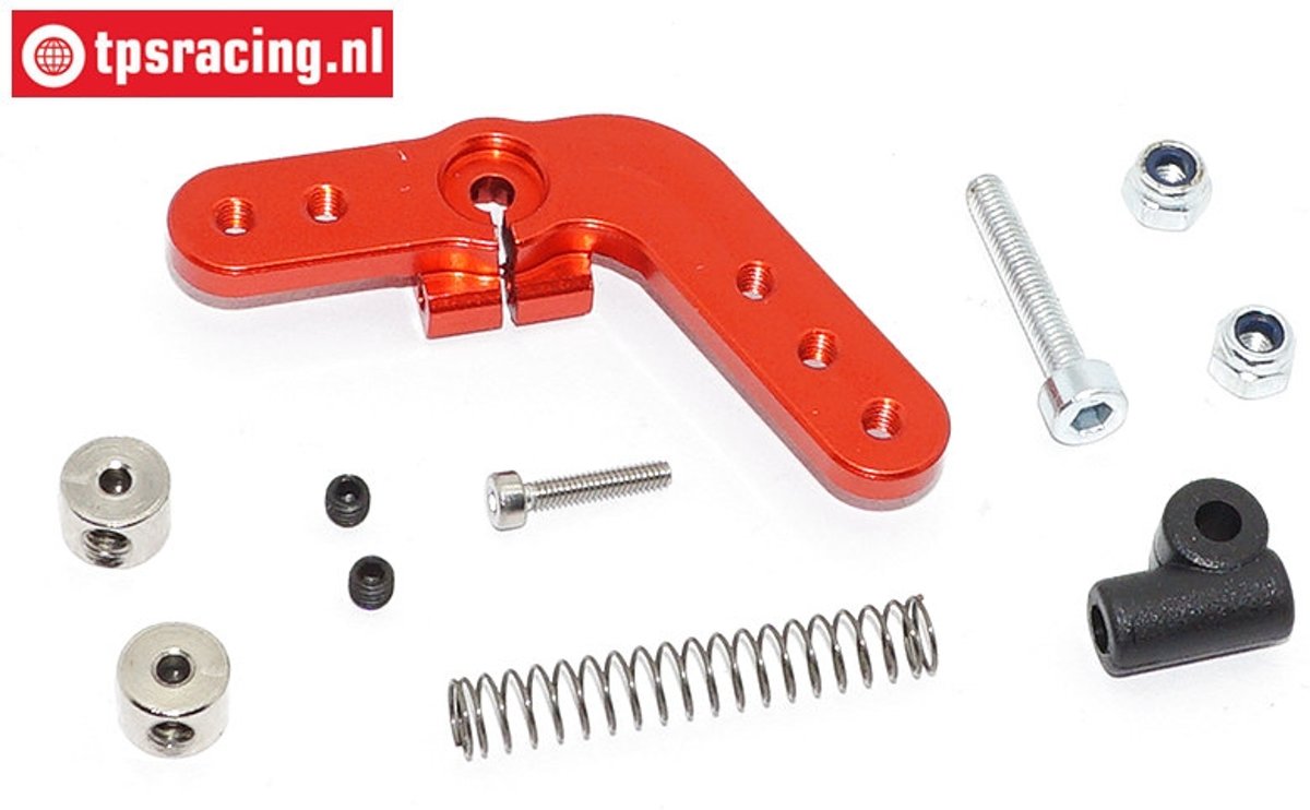 Servo hevel TPS, (15T, LOSI DBXL & MTXL Rood), (Aluminium), Set