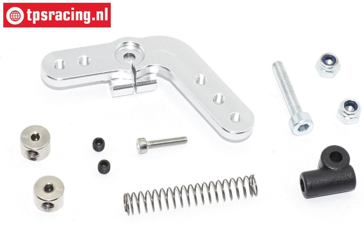 Servo hevel TPS, (15T, LOSI DBXL & MTXL Zilver), (Aluminium), Set