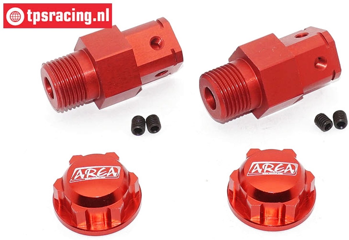 TPS0292/02R Aluminium Wiel adapter FG, Rood/rood, 2 St.