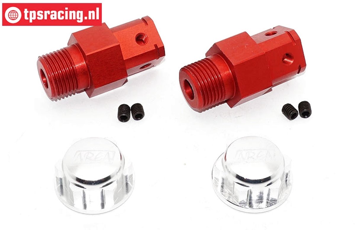 TPS0292/02S Aluminium Wiel adapter FG, Rood/zilver, 2 St.