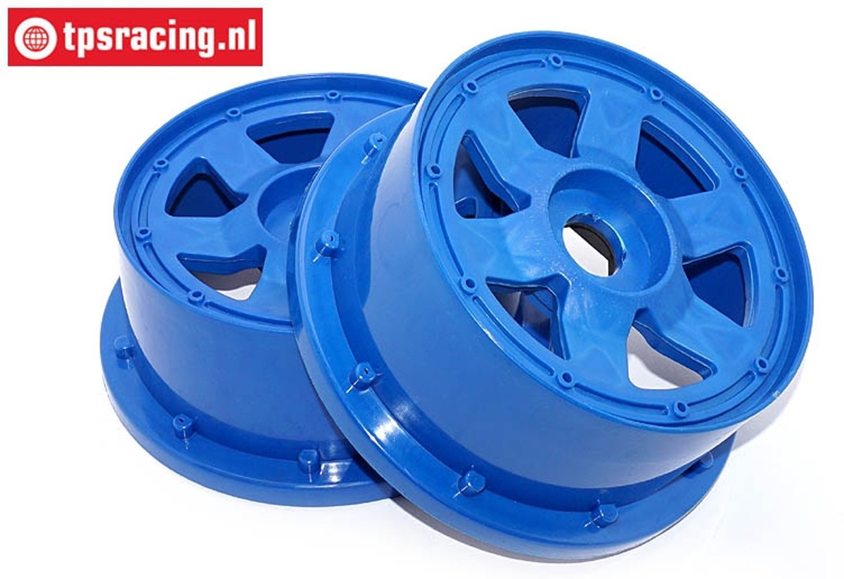 Velg, TPS 6-Spaaks Nylon Blauw, (Ø120-B60 mm), 2 st.