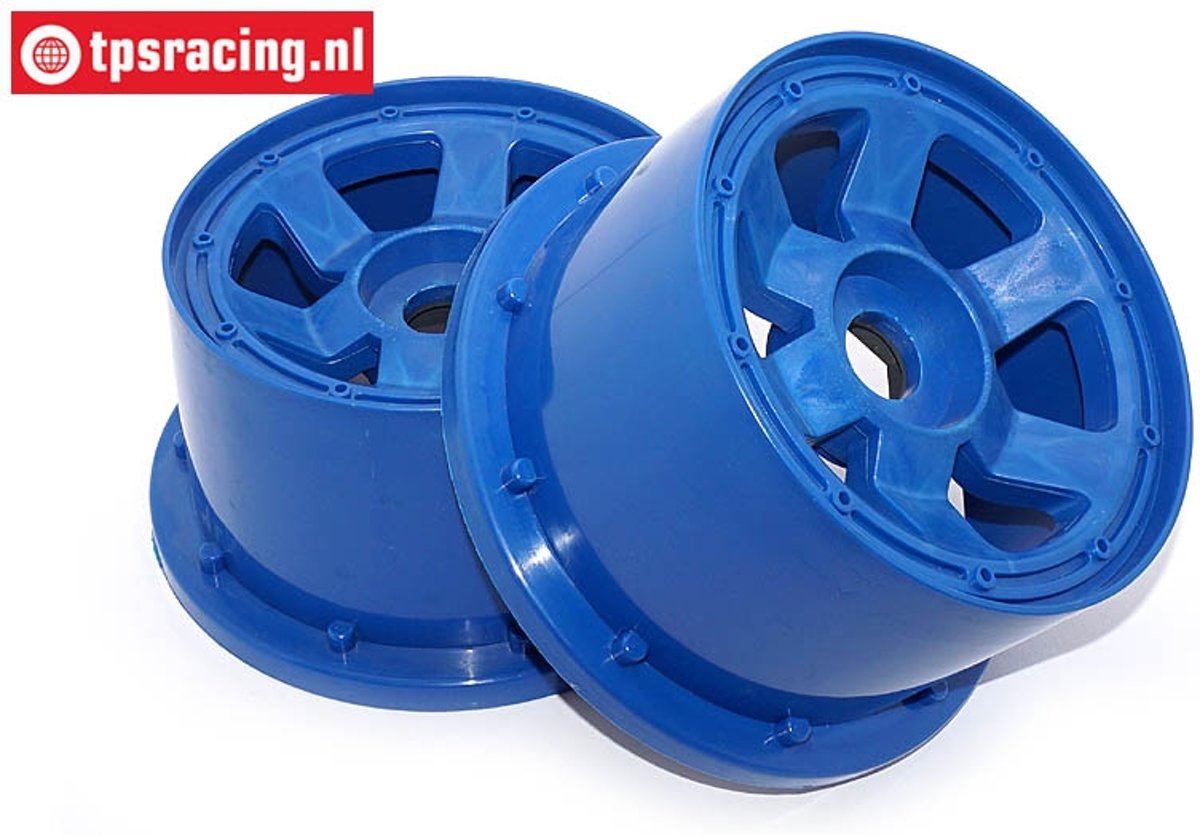 Velg, TPS 6-Spaaks Nylon Blauw, (Ø120-B80 mm), 2 st.