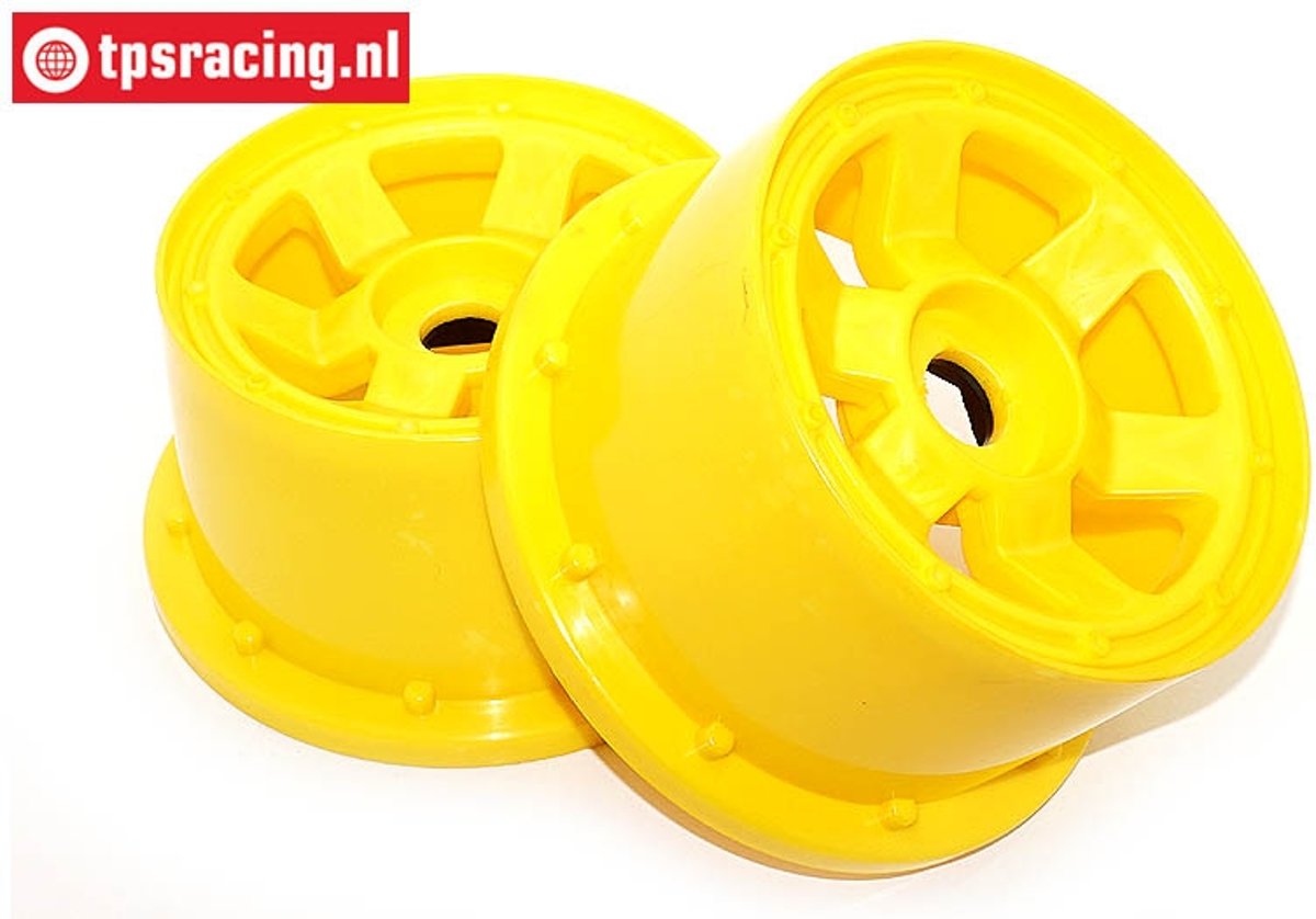 Velg, TPS 6-Spaaks Nylon Geel, (Ø120-B80 mm), 2 st.