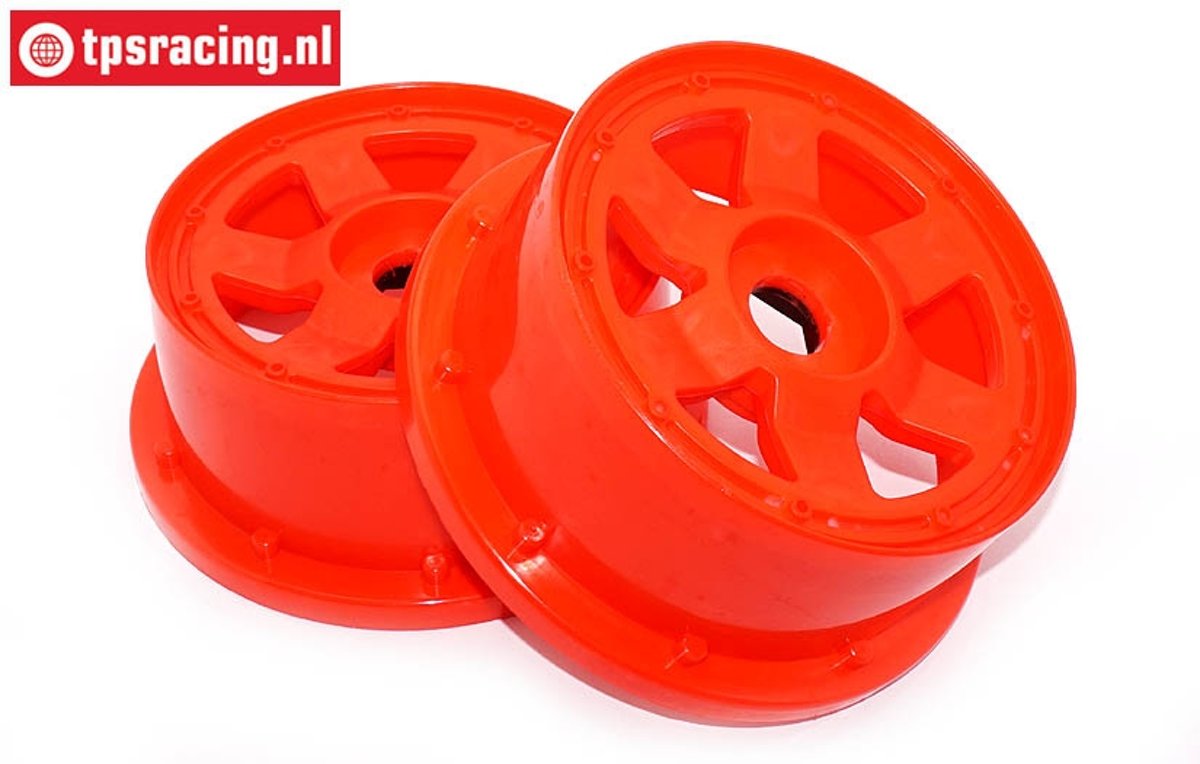 Velg, TPS 6-Spaaks Nylon Rood, (Ø120-B60 mm), 2 st.