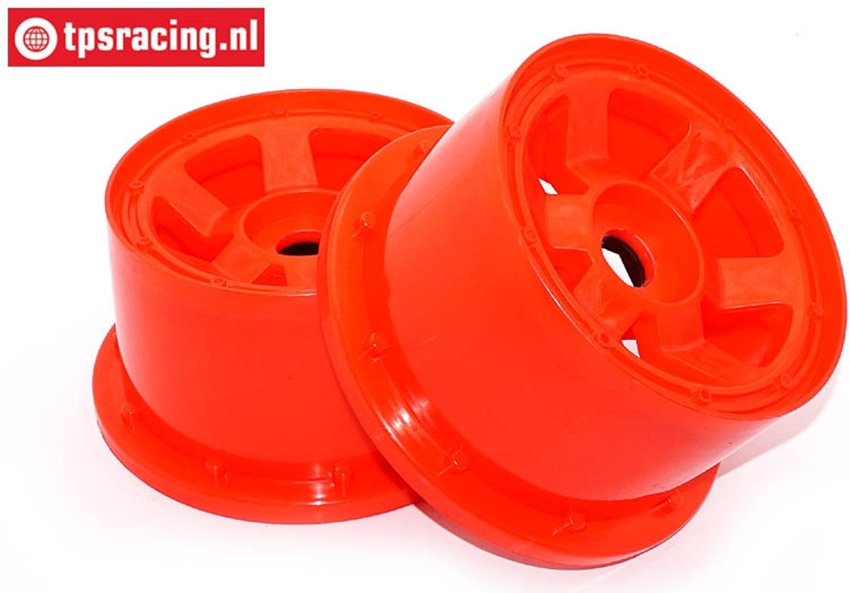 Velg, TPS 6-Spaaks Nylon Rood, (Ø120-B80 mm), 2 st.