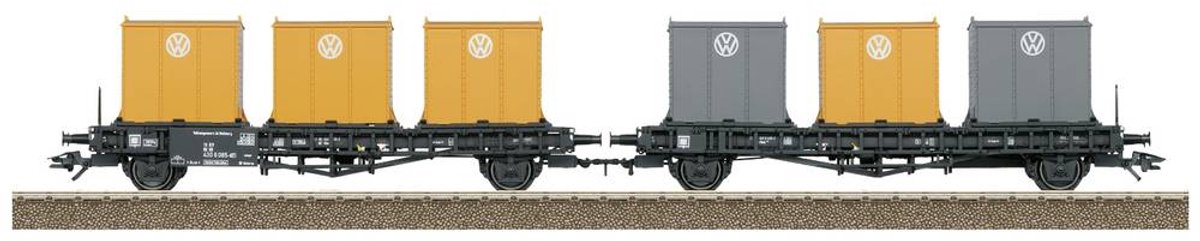   24162 H0 dubbele containerwagen van de DB