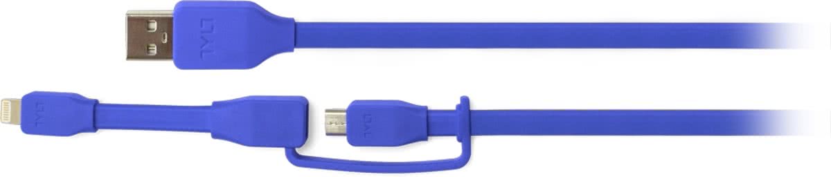 TYLT SYNCABLE-DUO, 1m 1m USB Micro USB & Apple Lightning Blauw mobiele telefoonkabel