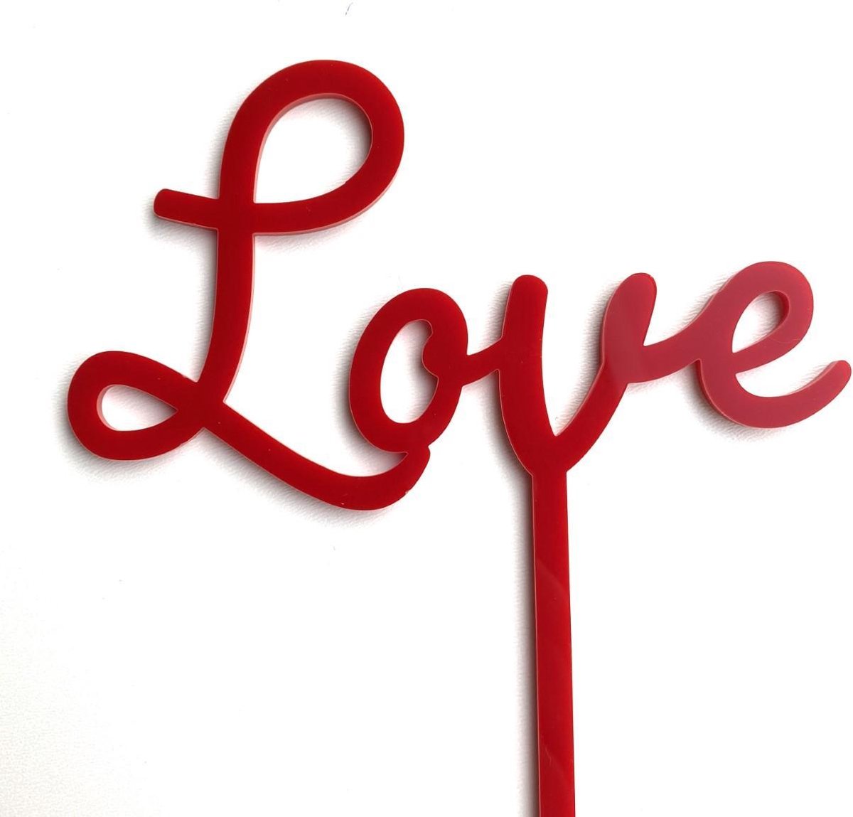 Taartdecoratie taart topper huwelijk Valentijn LOVE rood