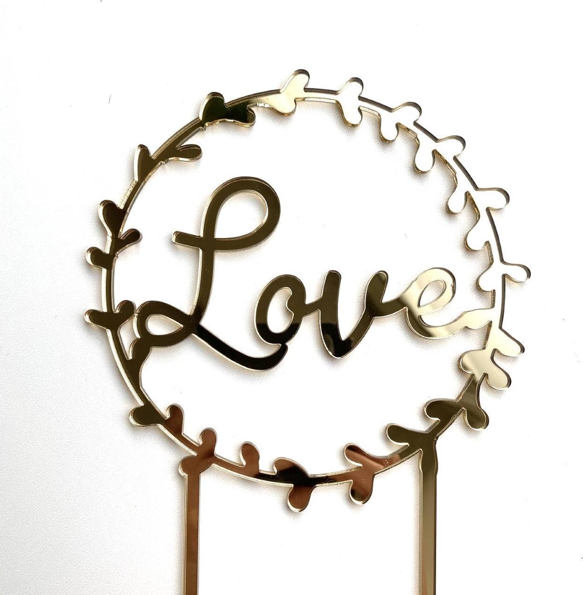 Taartdecoratie taarttopper huwelijk Valentijn krans LOVE