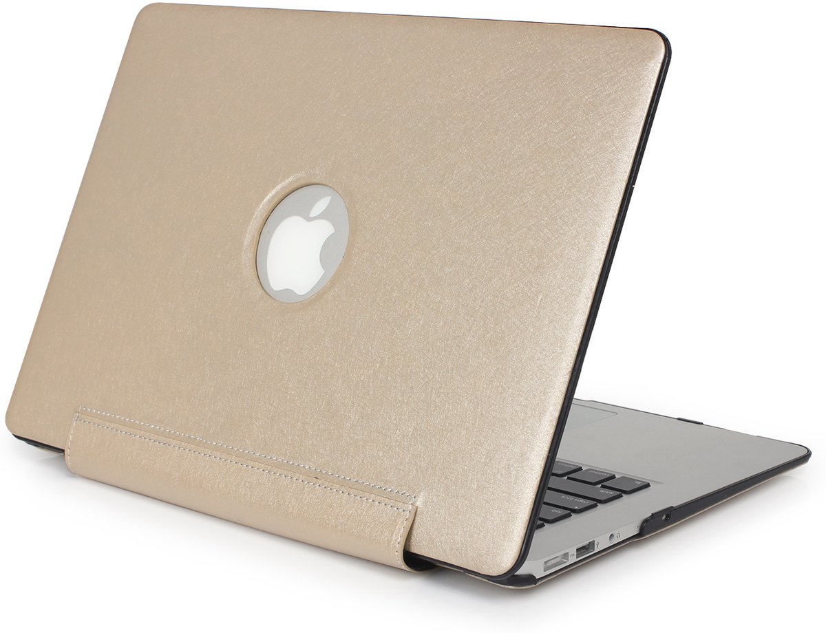 Tablet2you - Apple MacBook Air - hard case - hoes - Zijdelook - Goud - 13.3