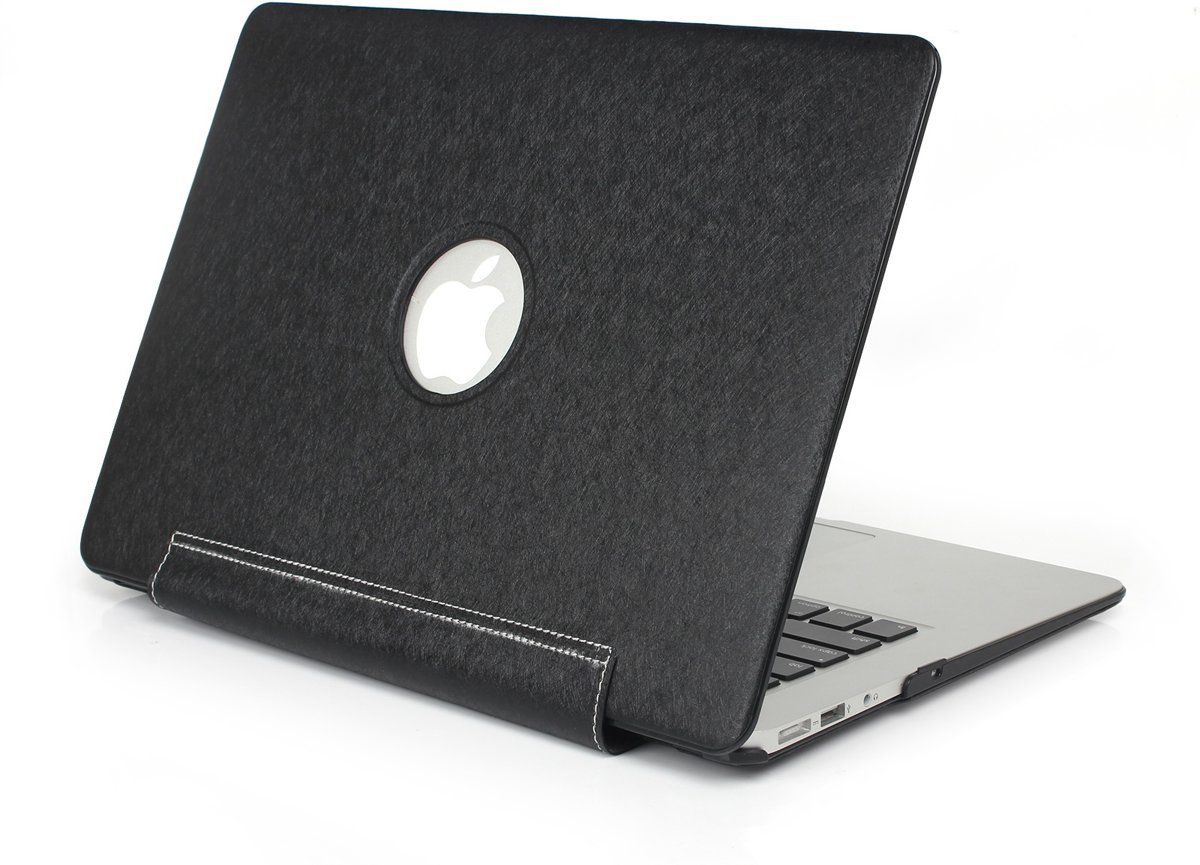 Tablet2you - Apple MacBook Air - hard case - hoes - Zijdelook - Zwart - 13.3