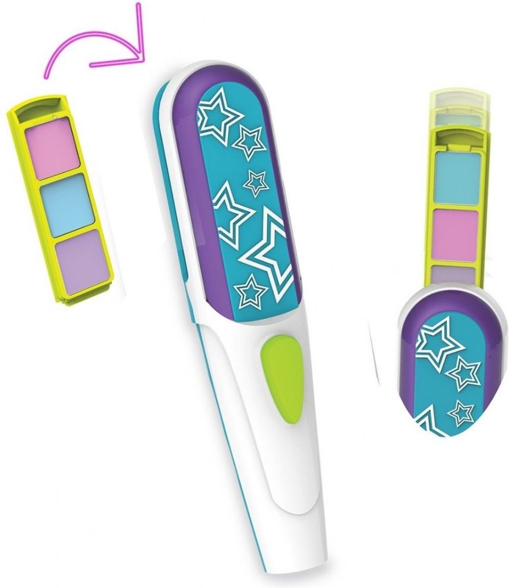 Haarkrijt Applicator met Krijt, Kam en Clips - Hair Chalk   - 6 Kleuren - Applicator voor Kleuren aan je Haar