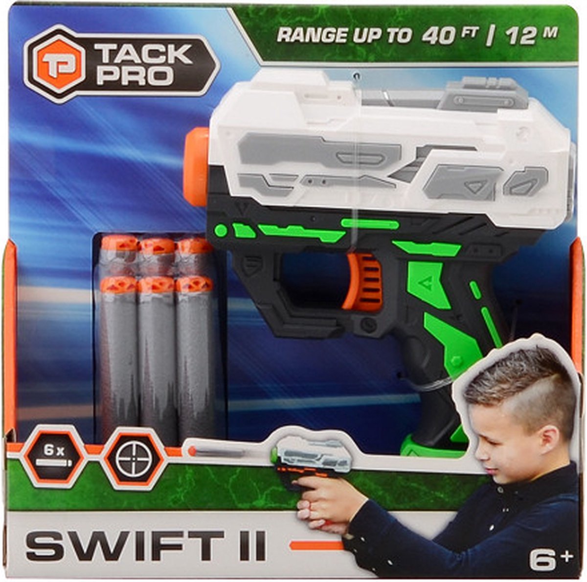 Tack Pro Swift II met 6 darts 13 cm