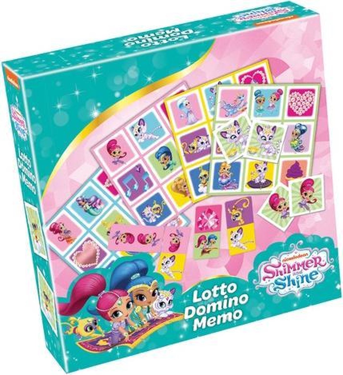 3-in-1 spellen (memo, lotto, domino) Shimmer en Shine