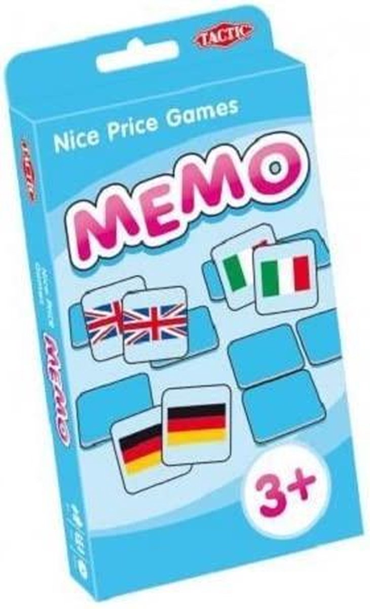 Nice Price Games - Memo Geheugen Spel Memory - Familie Bordspel Landen - Jong en Oud +4 Jaar