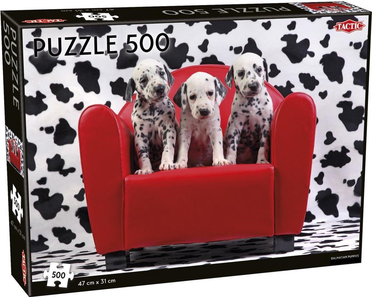 Puzzel 500 stukjes - Dalmatier pups