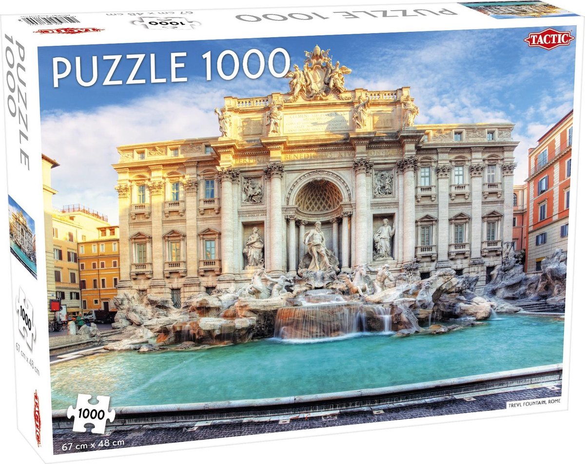 Puzzel Around the World: Trevi Fountain Rome - 1000 stukjes