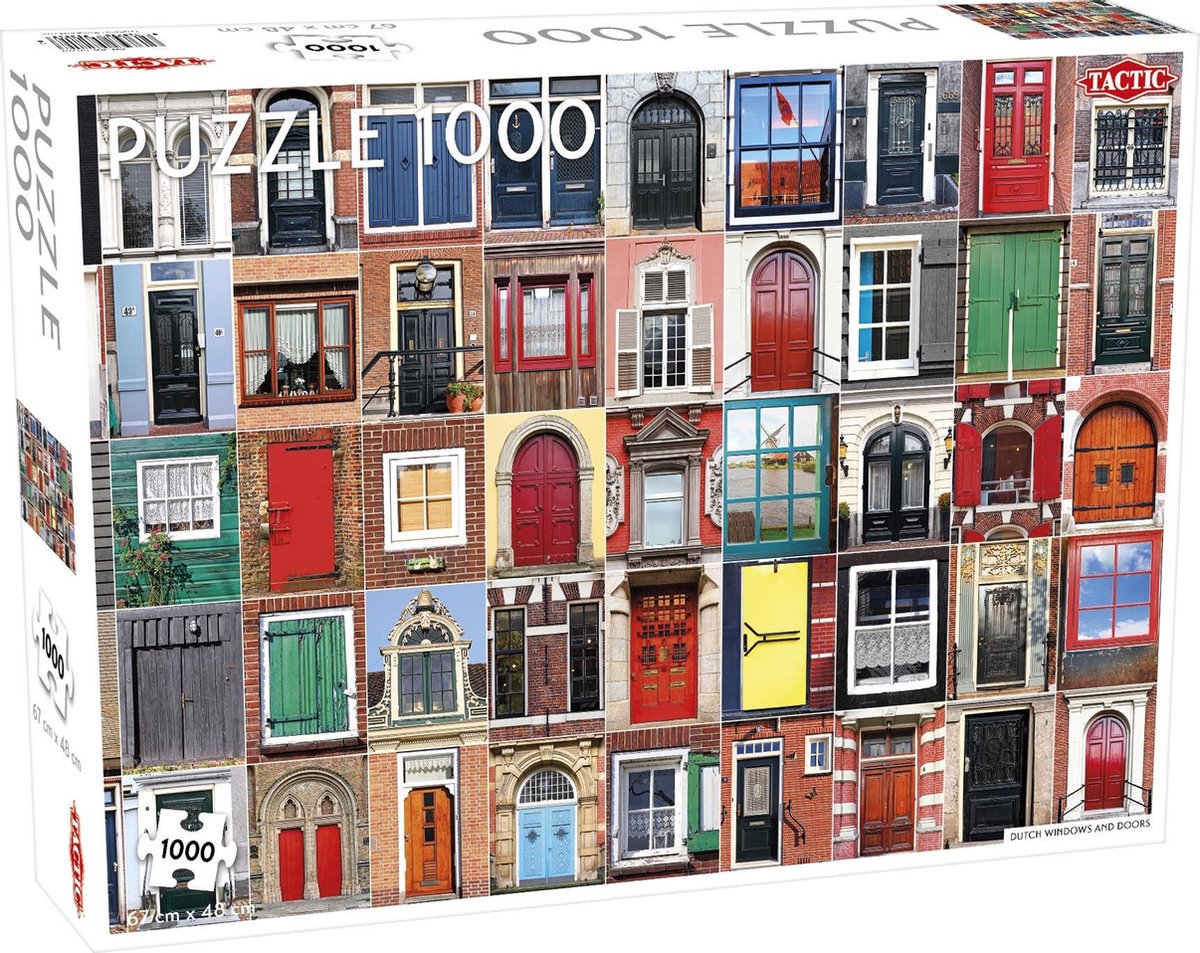 Puzzel Dutch Windows and Doors 1000 Stukjes