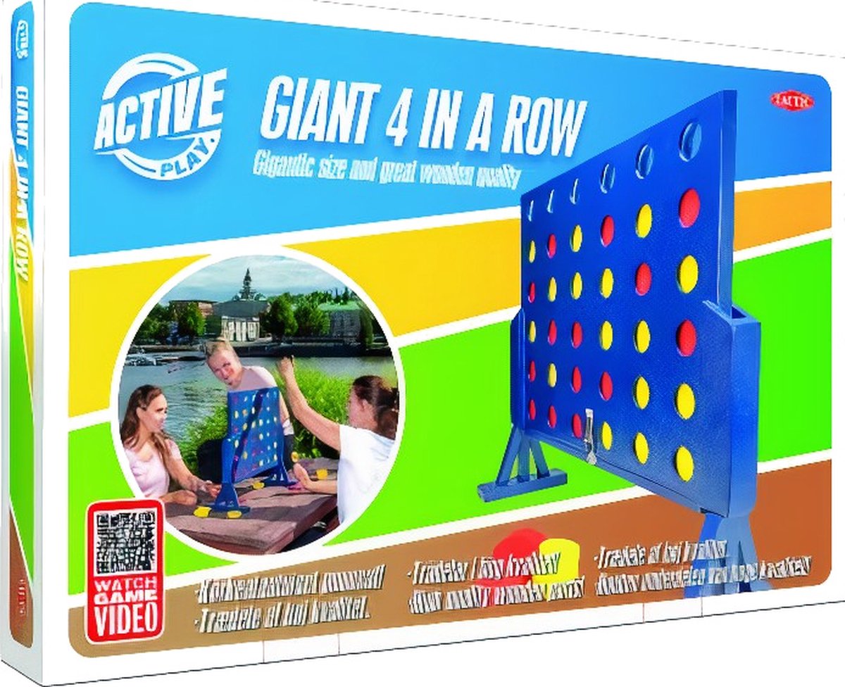 Tactic 4-op-een-rij Giga Junior 57 X 56 Cm Blauw 37-delig-s