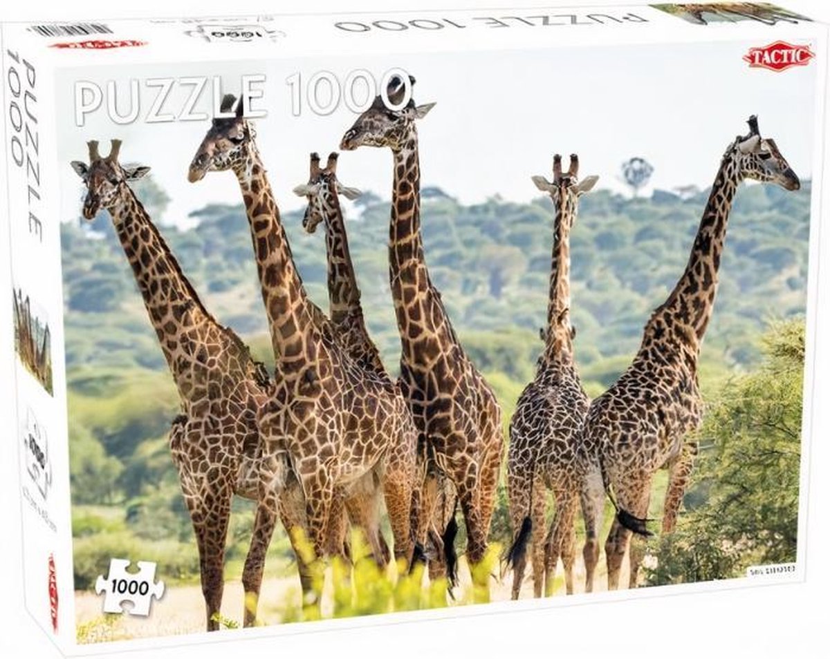 Tactic Puzzel 1000 Stukjes Volwassenen - Puzzels - Hobby - Legpuzzel - Dieren - Giraffen