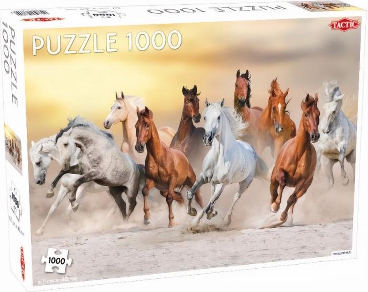 Tactic Puzzel 1000 Stukjes Volwassenen - Puzzels - Hobby - Legpuzzel - Dieren - Wilde Paarden