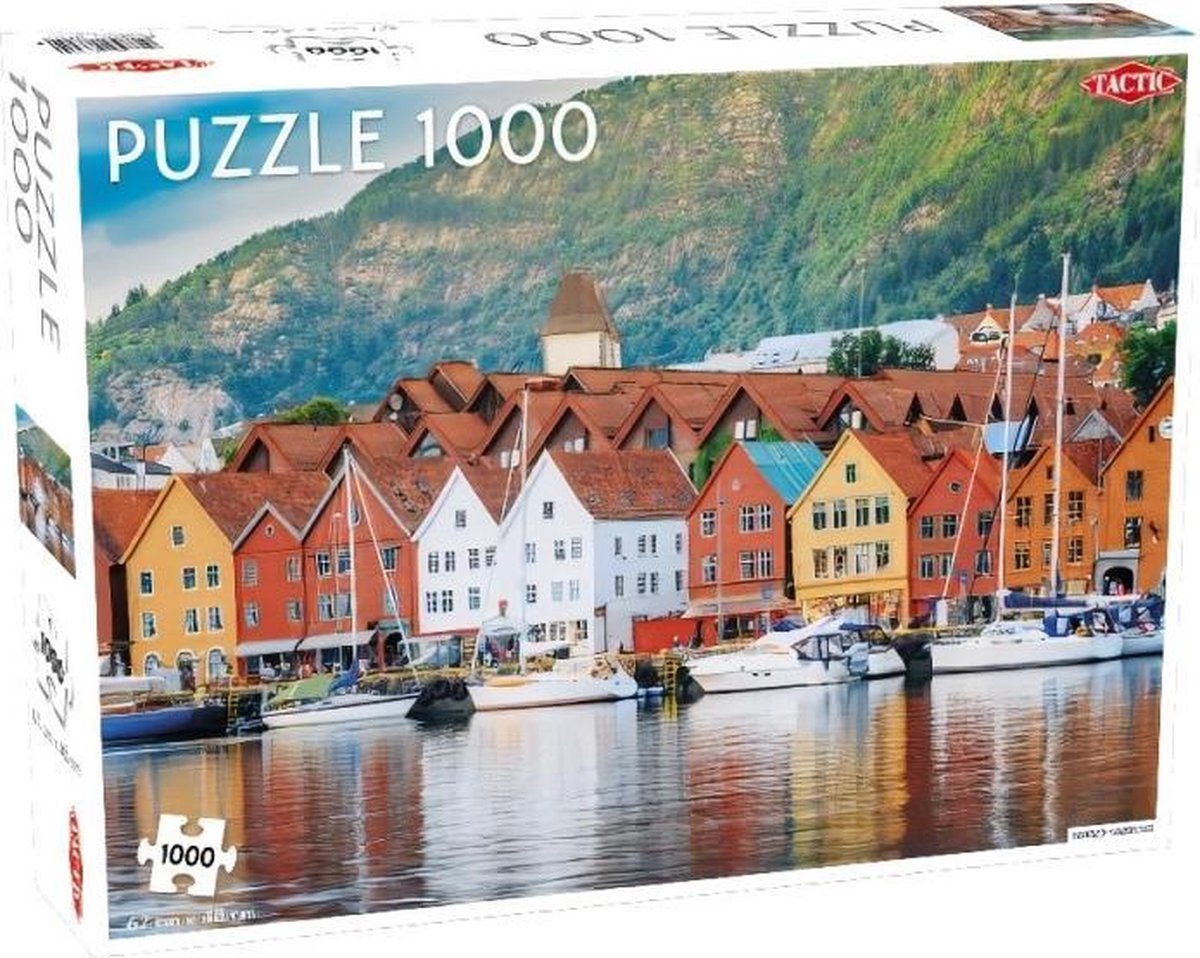 Tactic Puzzel 1000 Stukjes Volwassenen - Puzzels - Hobby - Legpuzzel - Landschap - Haven in de Bergen