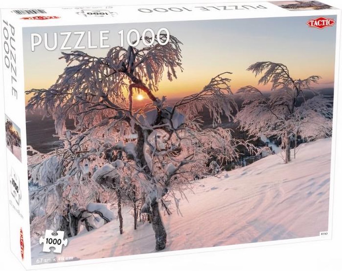 Tactic Puzzel 1000 Stukjes Volwassenen - Puzzels - Hobby - Legpuzzel - Landschap - Sneeuw in Lapland