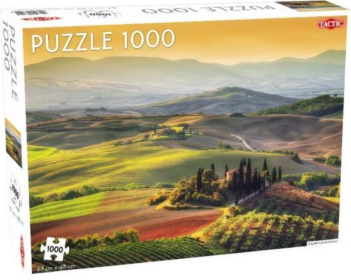 Tactic Puzzel 1000 Stukjes Volwassenen - Puzzels - Hobby - Legpuzzel - Landschap - Toscane