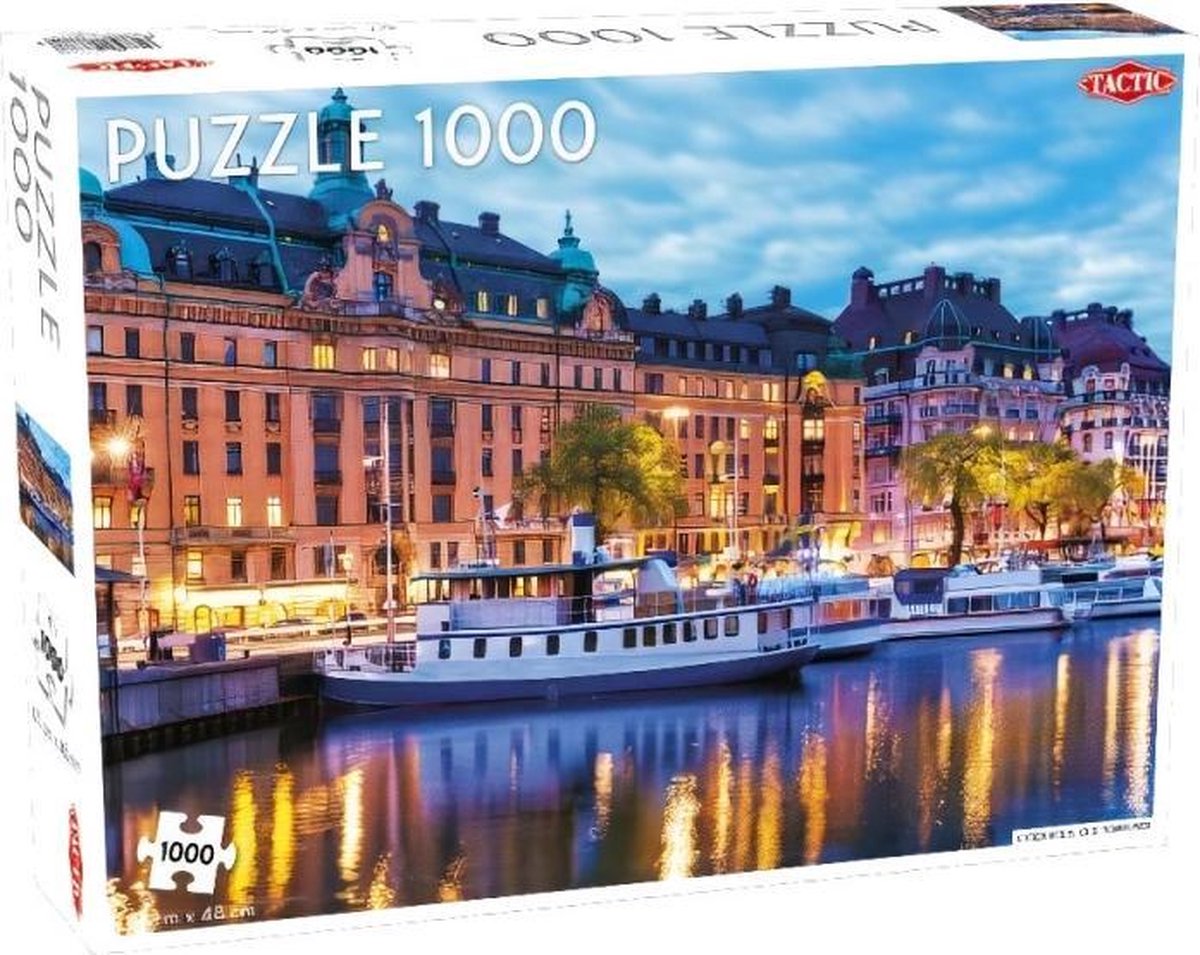 Tactic Puzzel 1000 Stukjes Volwassenen - Puzzels - Hobby - Legpuzzel - Steden - Stockholm aan de pier