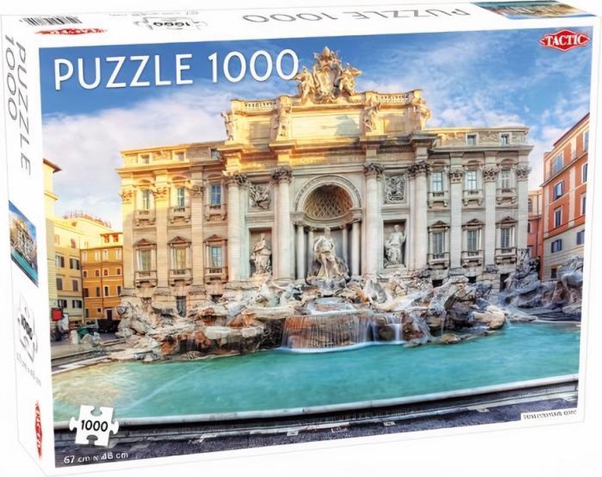 Tactic Puzzel 1000 Stukjes Volwassenen - Puzzels - Hobby - Legpuzzel - Steden - Trevi Fontijn