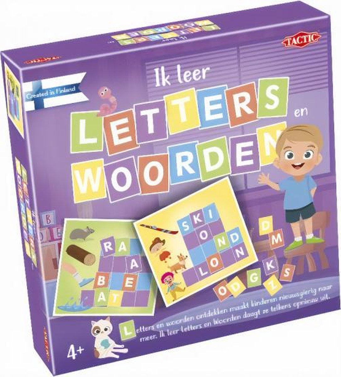 leerspel letters en woorden junior karton paars 119-delig