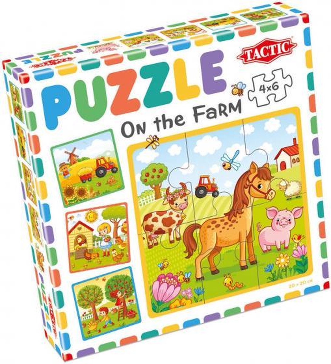 legpuzzel On the Farm junior karton 4-delig