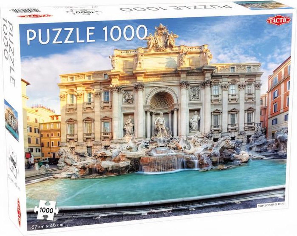 legpuzzel Trevi Fontein 48 x 67 cm karton 1000 stukjes