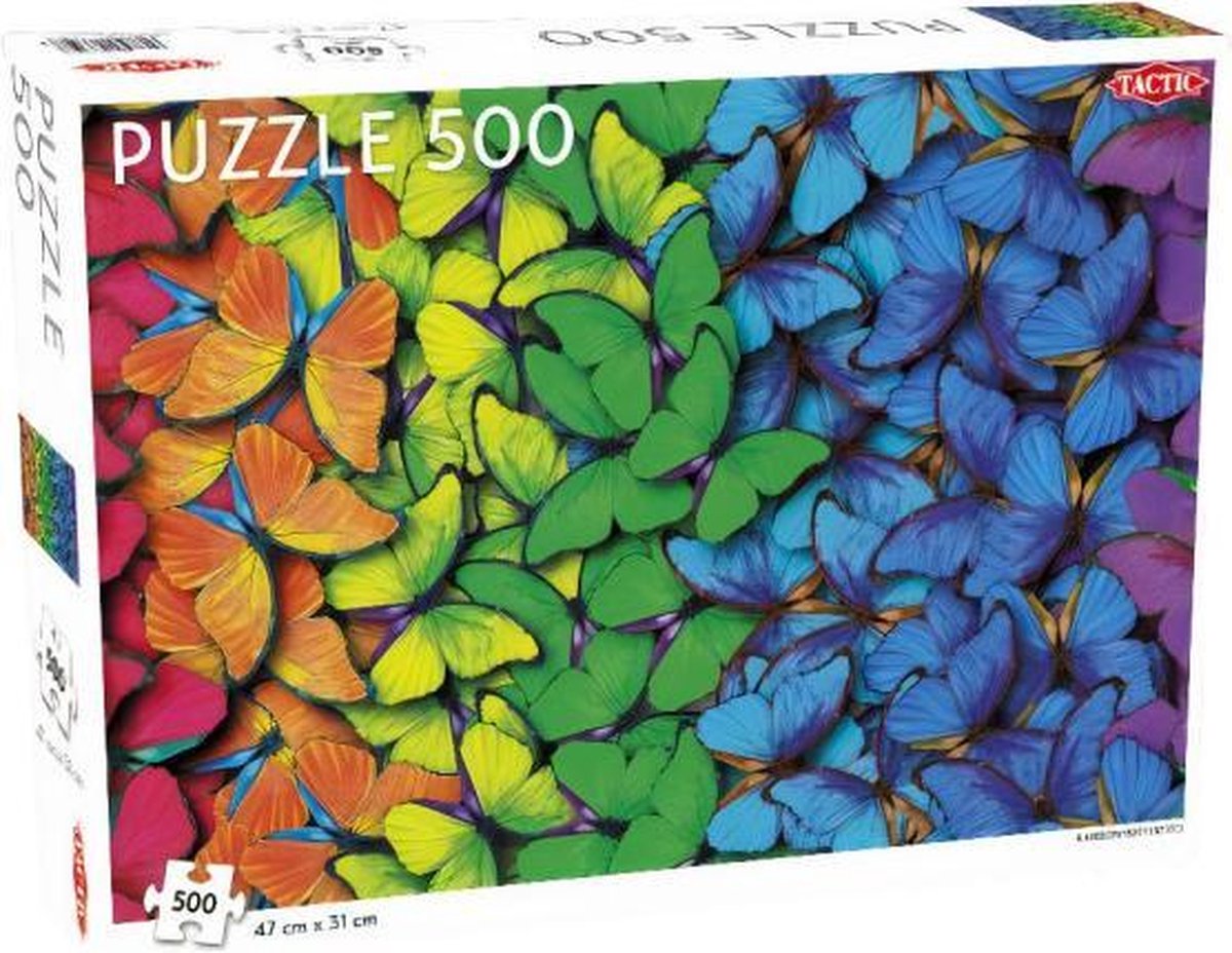 legpuzzel regenboog vlinders 500 stukjes