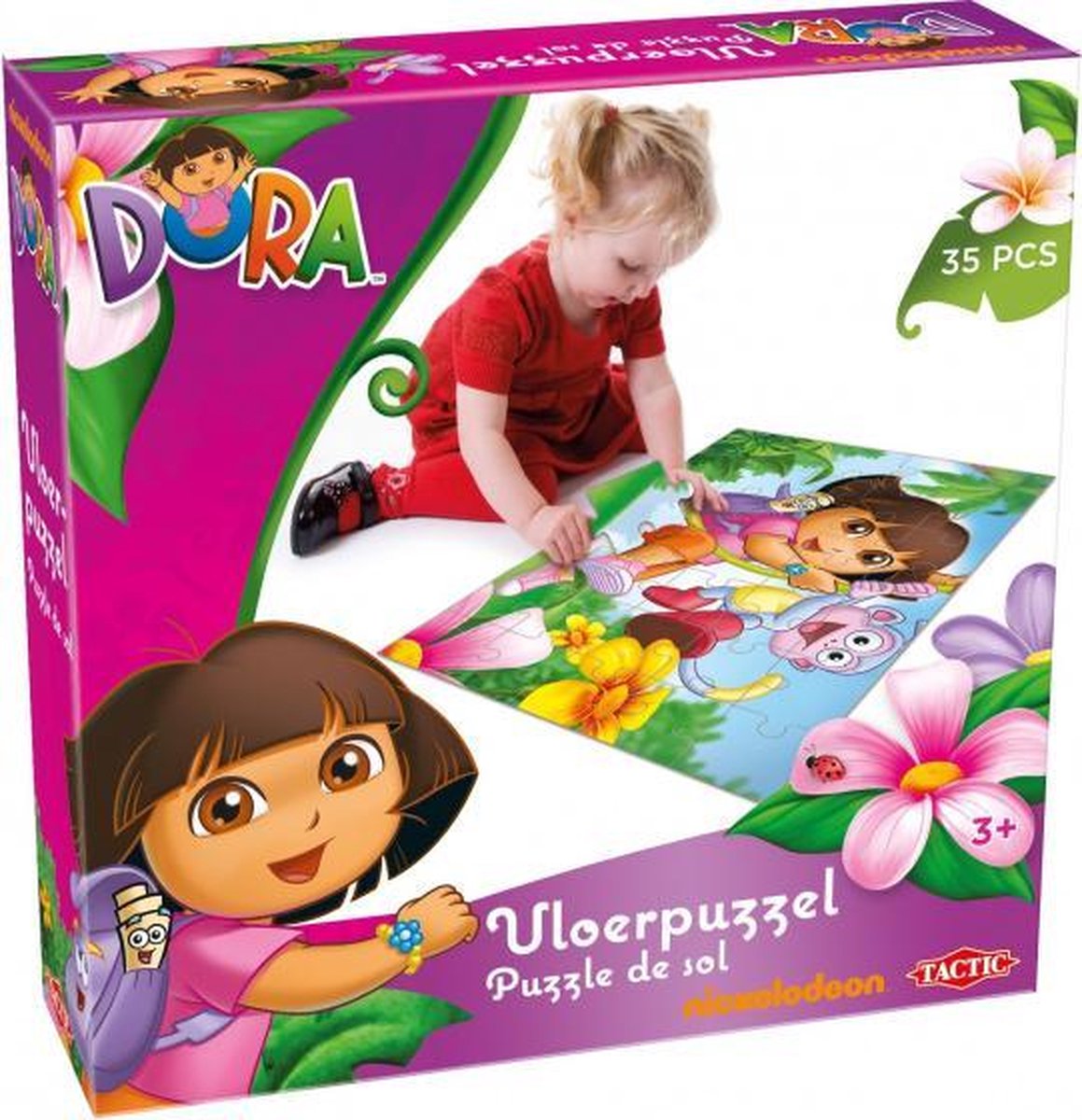 vloerpuzzel Dora junior karton 35 stukjes