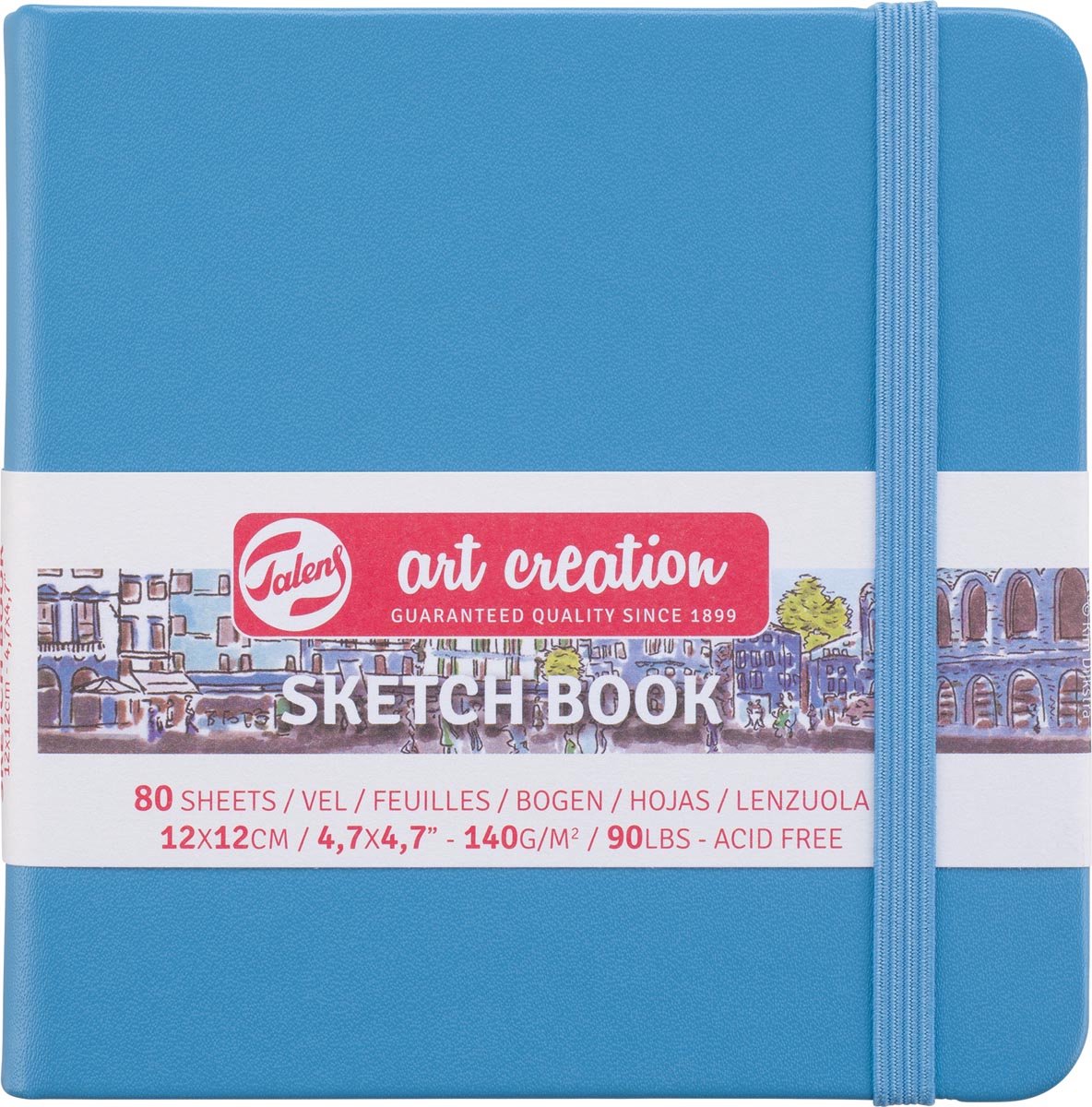 Talens Art Creation schetsboek, zeeblauw, ft 12 x 12 cm 5 stuks